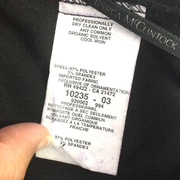 Scott McClintock Women's Black Boatneck Open Back Rhinestone Sleeveless Dress 10 - Picture 6 of 10